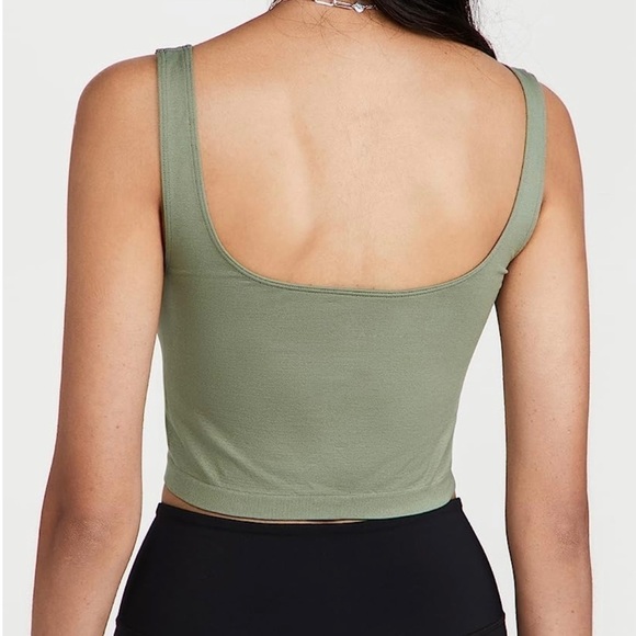 Free People Scoop Neck Crop Army Green Size XS / S NWT - Picture 4 of 8